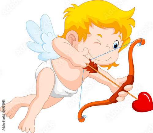 Cupid ready to shoot his arrow