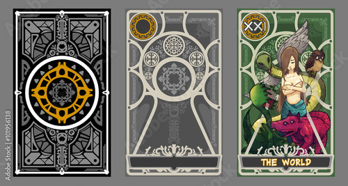Tarot card illustration set