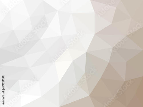Fototapeta Naklejka Na Ścianę i Meble -  abstract low polygon white and brown color background