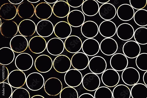 abstract stack of round tube