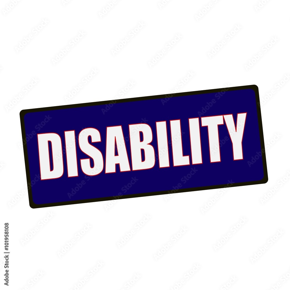 DISABILITY wording on rectangular Green signs DISABILITY wording on rectangular Green signs