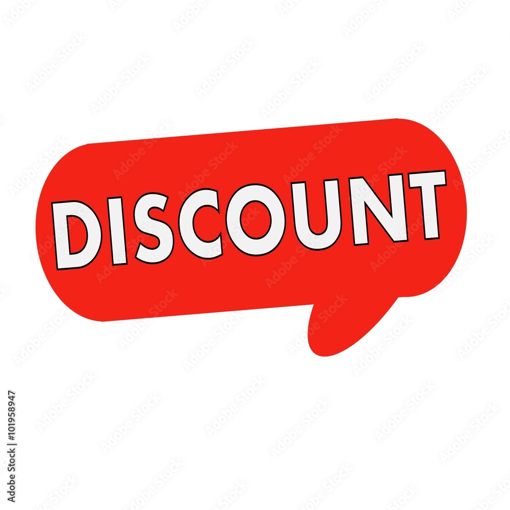 discount wording on Speech bubbles red cylinder discount wording on Speech bubbles red cylinder