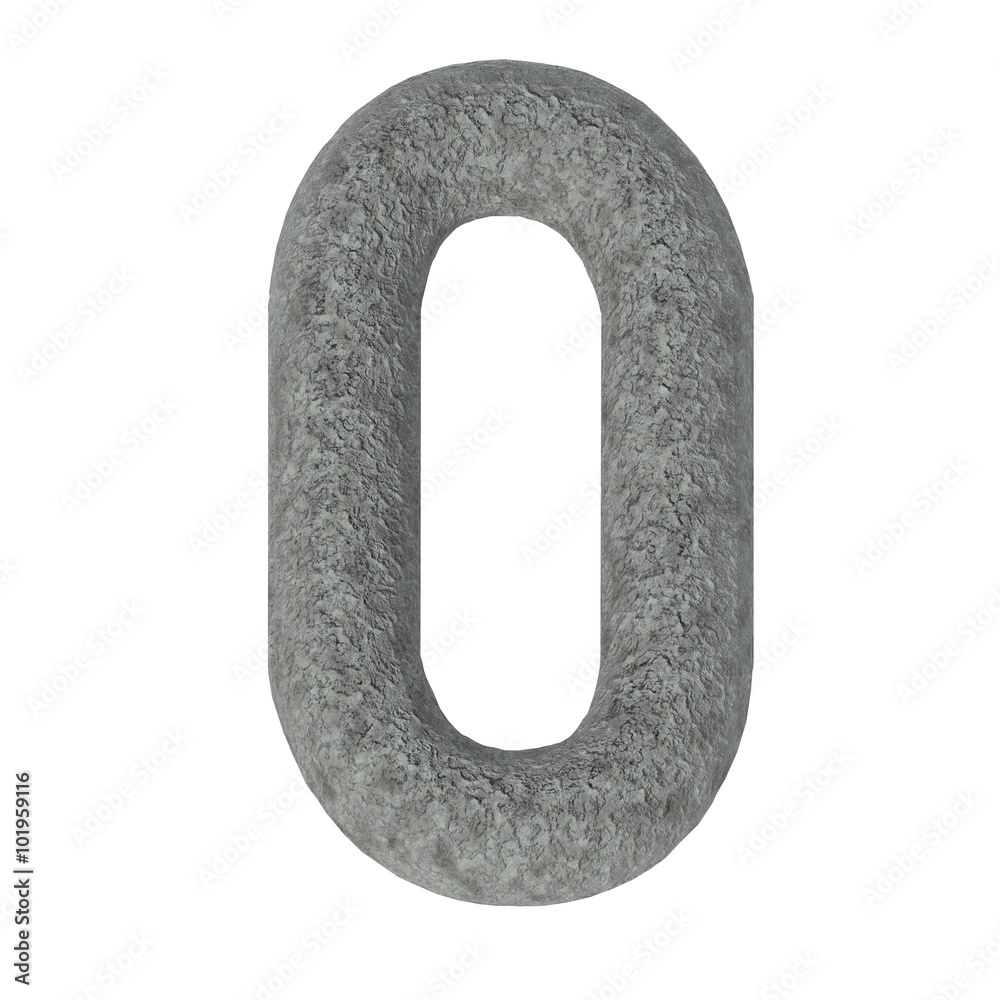 Set of stone fonts isolated on white background Set of stone fonts isolated on white background