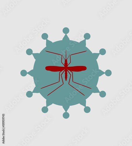Mosquito and virus icons