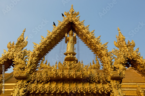 Golden Buddha statue  in Thailand.