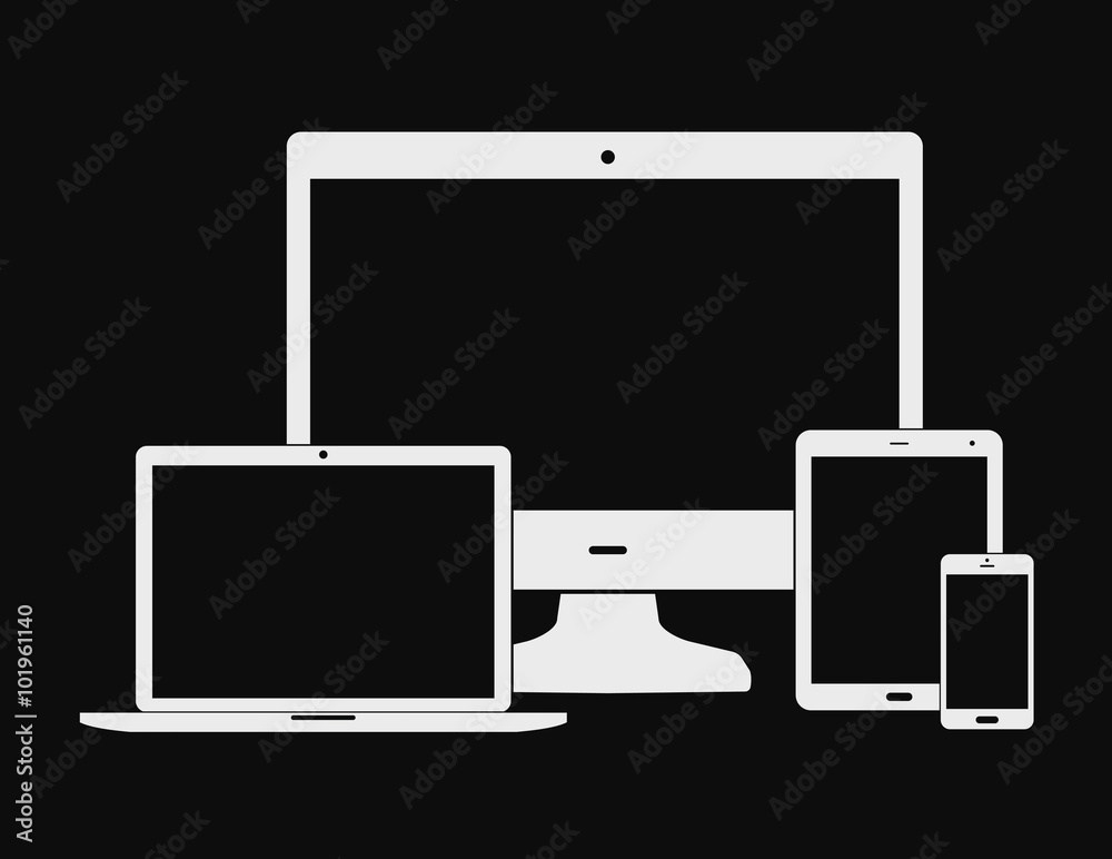 Flat white electronic devices Flat white electronic devices