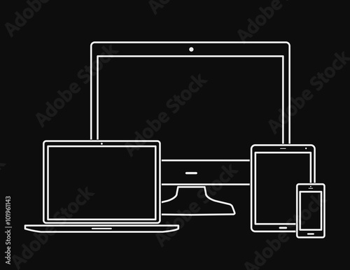 Electronic devices in liner style