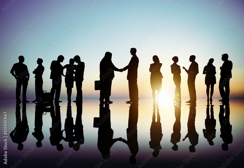 Group of Business People Connection Corporate Concept