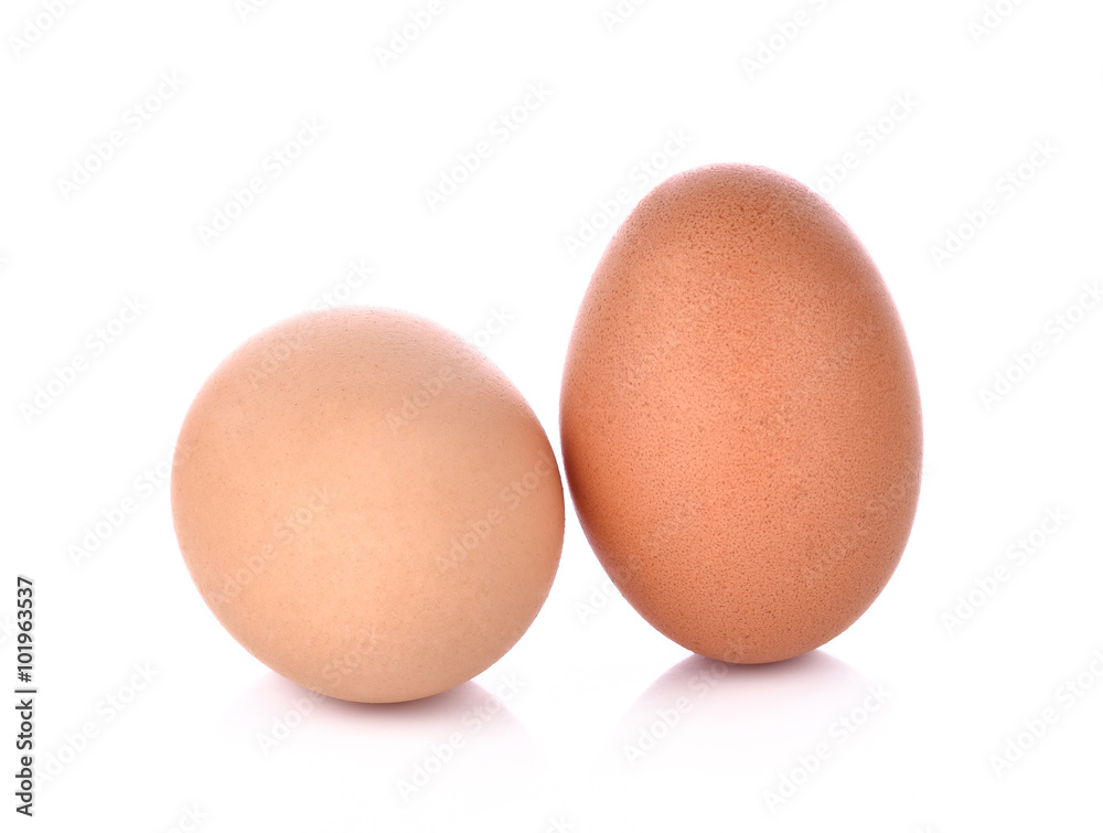 two eggs isolated on white background two eggs isolated on white background