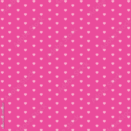 Valentine's Day and pink heart on pink background. Vector Holiday and pink heart background.