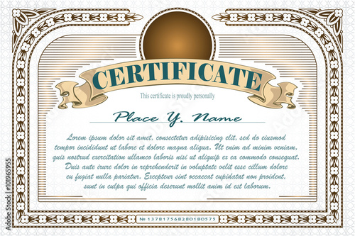 Vector template for the design of certificate, advertisements, i