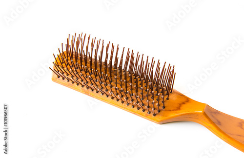 Fallen hair on the comb
