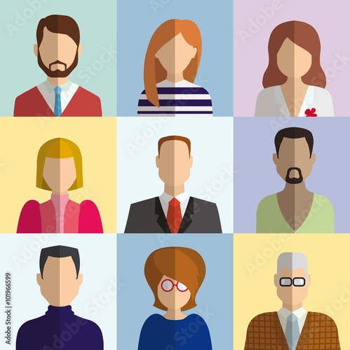 colored flat characters