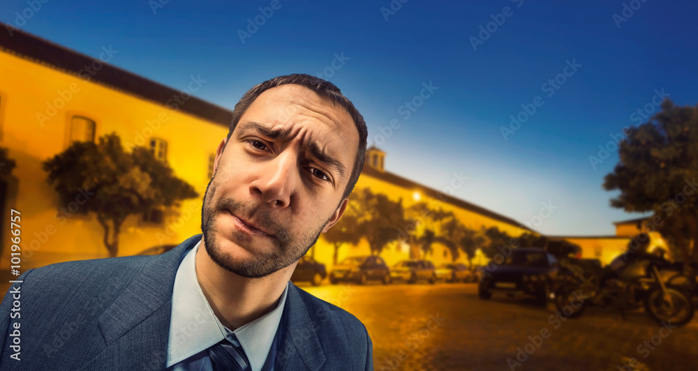Εκτύπωση καμβά Businessman on the street