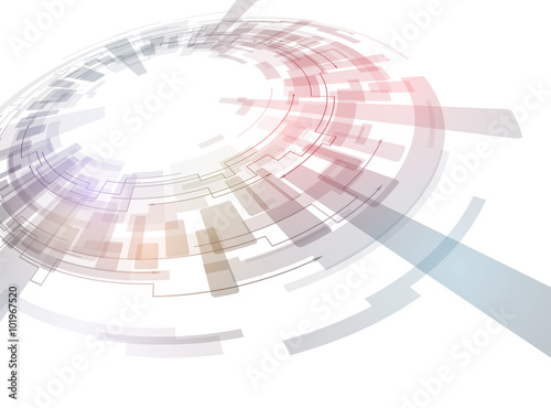 technological abstract image, concentration and rotation, vector illustration