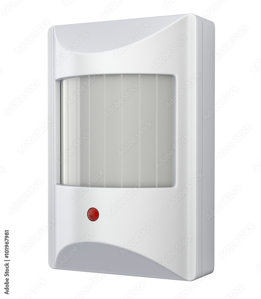 PIR motion detector isolated on white background PIR motion detector isolated on white background