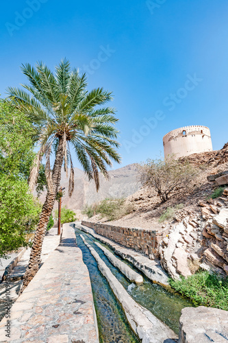 Falaj Al-Katmeen in Nizwa, Dakhiliya, Oman. Five Aflaj Irrigation Systems of Oman were added to the UNESCO list of World Heritage Sites in 2006. photo
