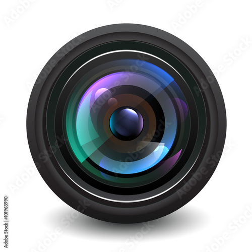 Camera lens vector.