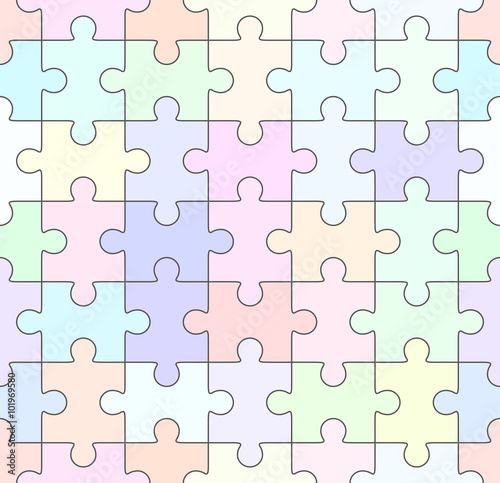 Jigsaw puzzle blank seamless template