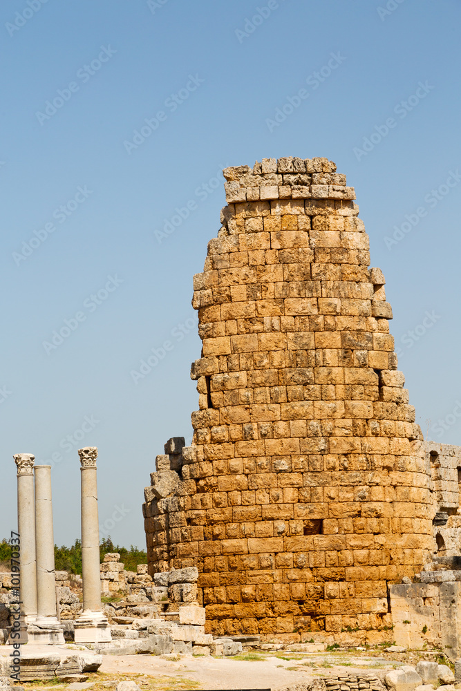 perge old construction in asia turkey the  temple