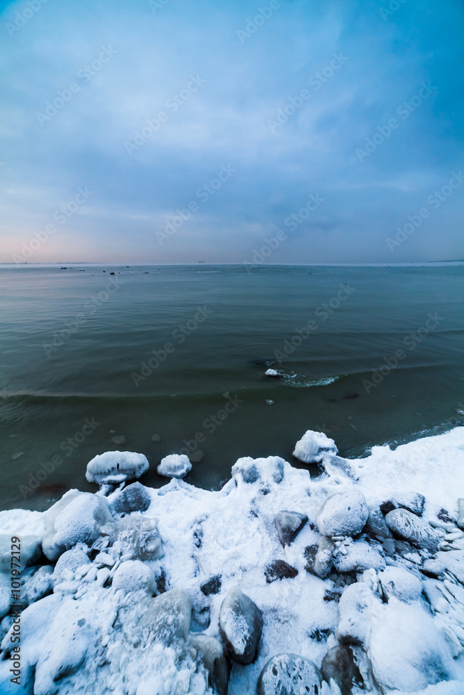 Winter Baltic sea coast at Tallinn, Estonia. Winter Baltic sea coast at Tallinn, Estonia.