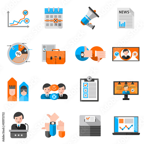 Color Icons For Elections Voting