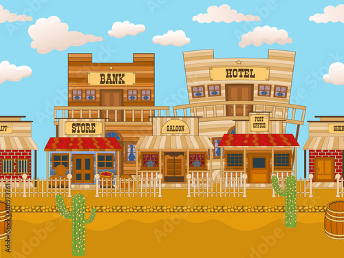 old western town tillable horizontal background