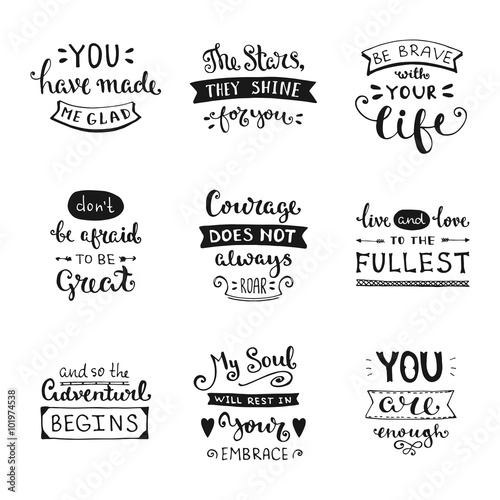Hand drawn lettering collection