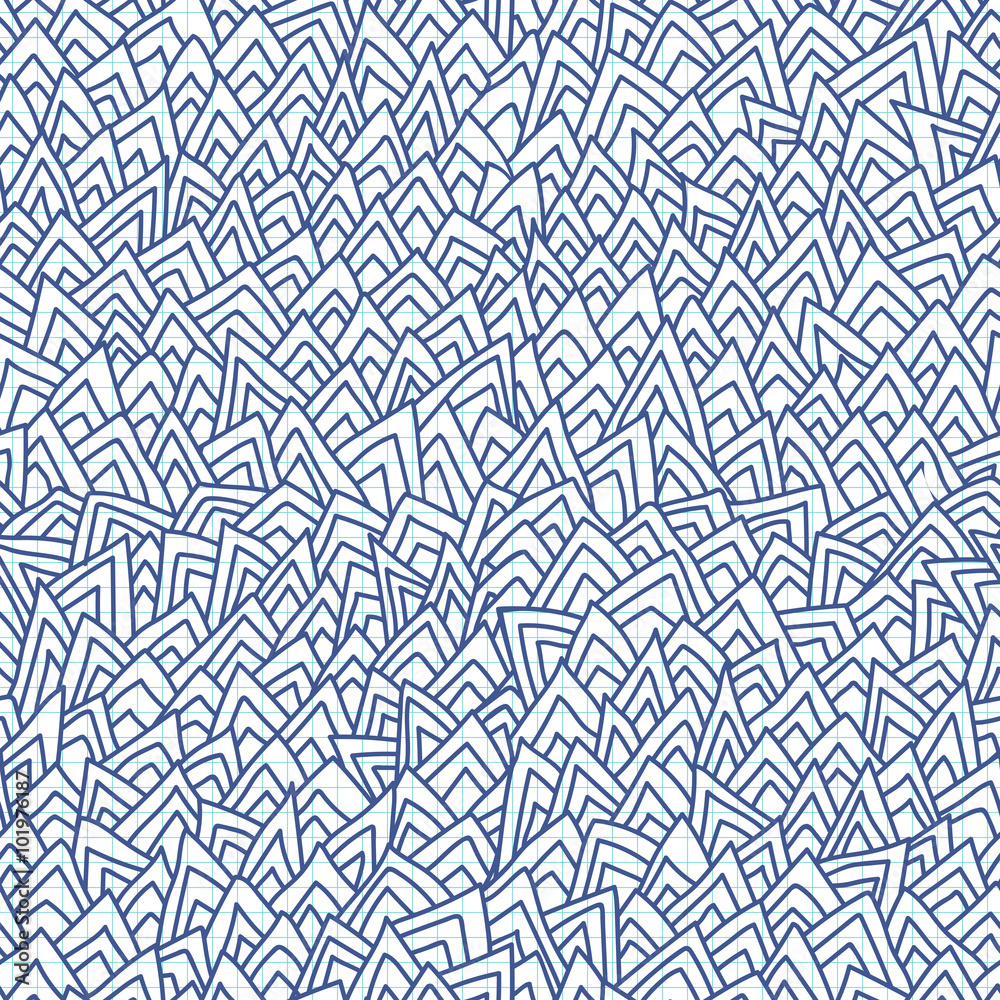 Hand drawn geometric seamless pattern