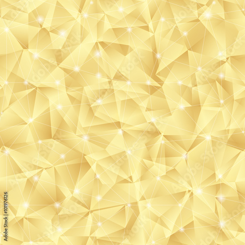 Abstract bright gold pattern from triangles.