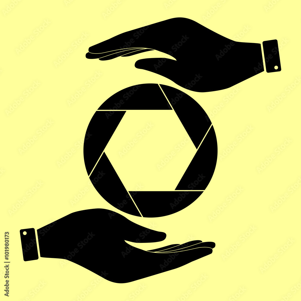 Save or protect symbol by hands. Save or protect symbol by hands.