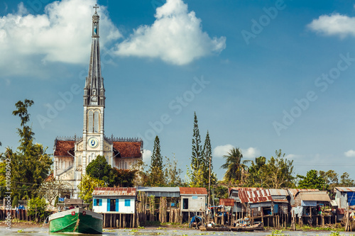 HO CHI MINH, VIETNAM - JAN 15, 2016: Life of the Vietnamese peop photo