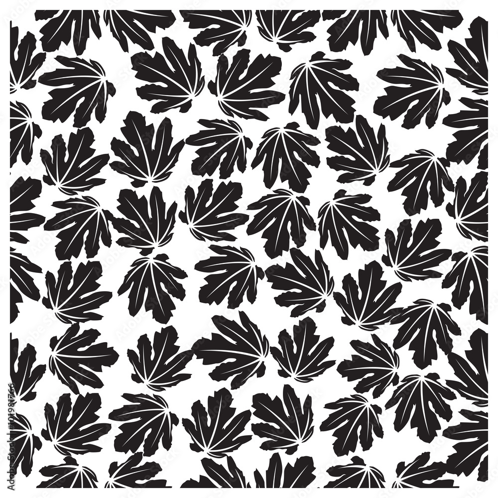 Leaves,fruits and Flowers seamless pattern