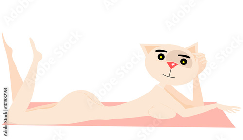 Cartoon cat woman