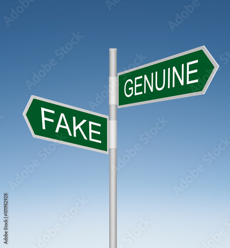 Fake and Genuine Road Signs