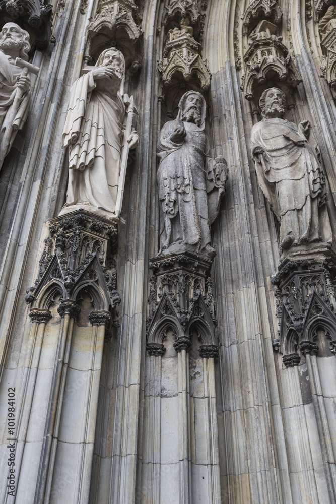 The cathedral of Cologne. Detail from facade