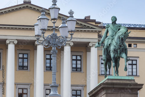 Photography Statue of Norwegian King Carl Johan XIV in Oslo