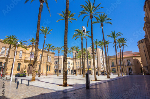 Cathedral Square in Almeria, Spain photo