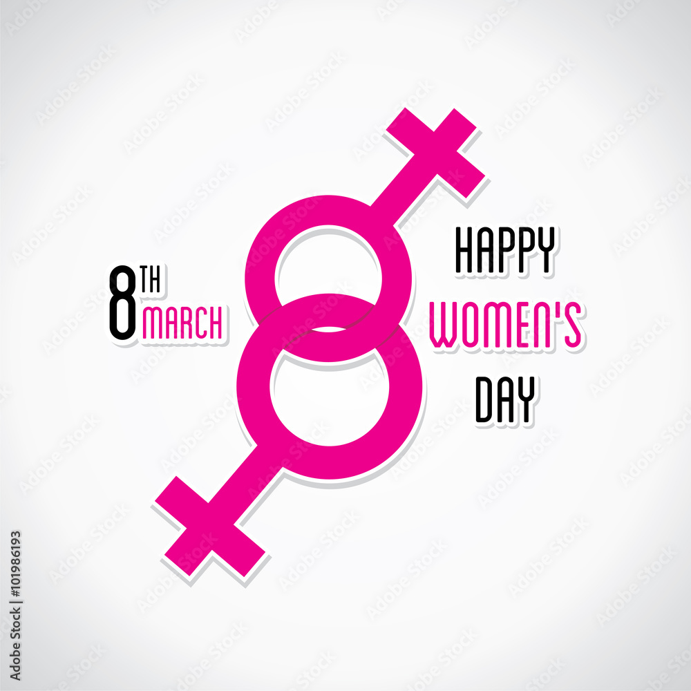 happy womens day greeting design using female symbol design vector happy womens day greeting design using female symbol design vector