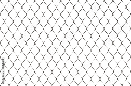 Metal chain link fence background texture isolated