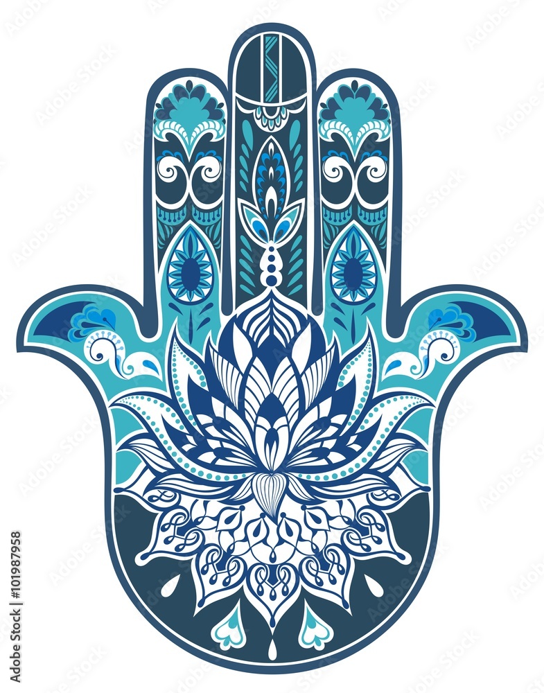 Naklejka premium Hamsa.Design of Hamsa with 