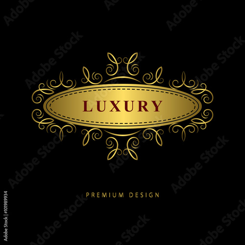 Monogram design elements, graceful template. Elegant line art logo design. Business sign, identity for Restaurant, Royalty, Boutique, Cafe, Hotel, Heraldic, Jewelry, Fashion, Wine. Vector illustration