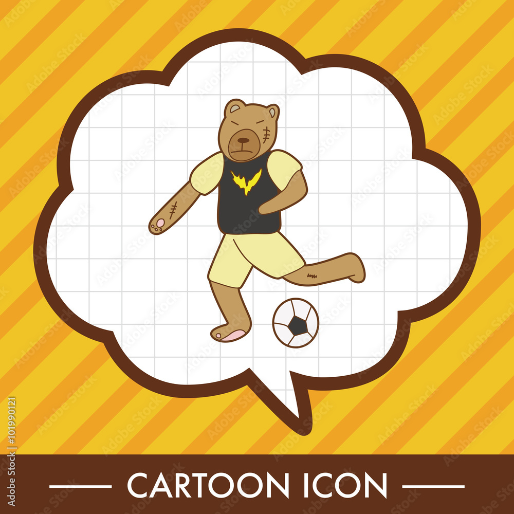 Animals play football cartoon theme elements Animals play football cartoon theme elements