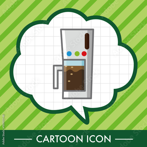 Home appliances theme coffee machine elements