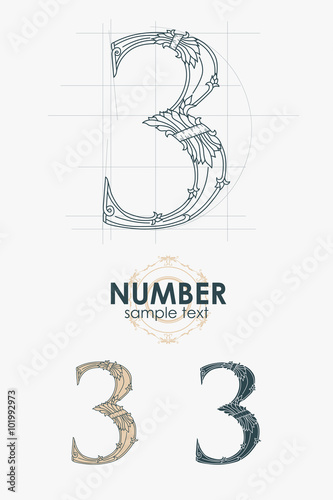 Sign design element. Vector illustration. Abstract ornate curly 