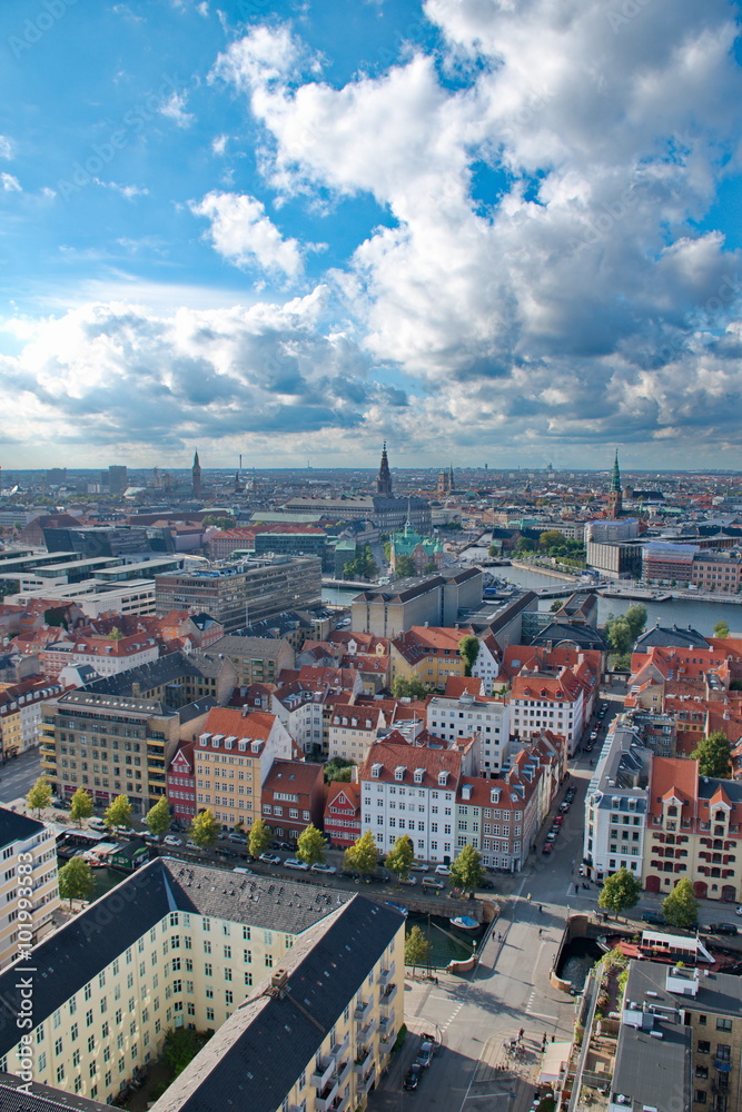 View of Copenhagen, Denmark from above