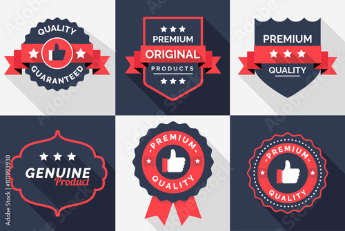 Premium-quality-badge-set-in-blue-white-red-color