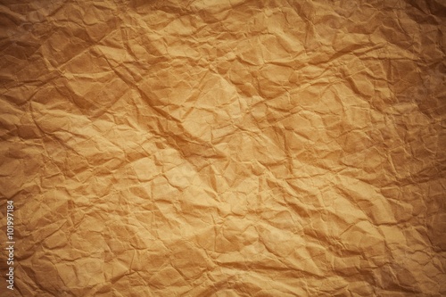 old brown crumpled paper textured background
