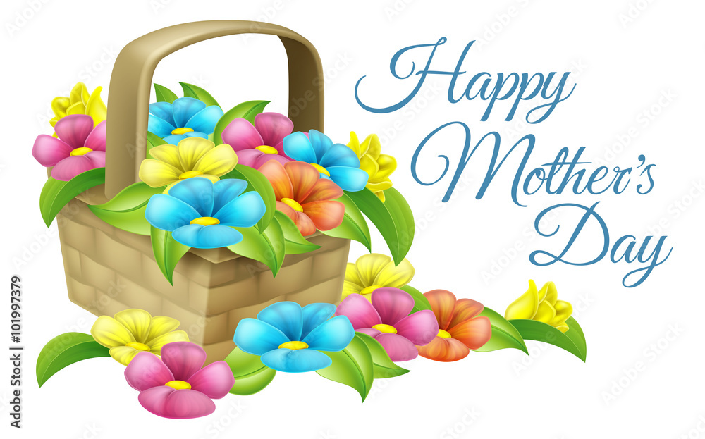 Happy Mothers Day Flower Basket