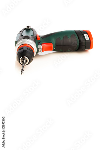 cordless drill isolated on white